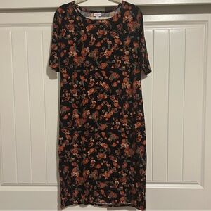 LuLaRoe Julia Dress 2XL  Stretch Knee Length Comfy Soft
